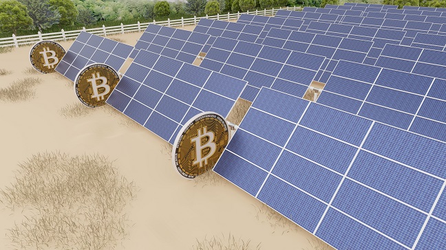 Solar-powered crypto mining